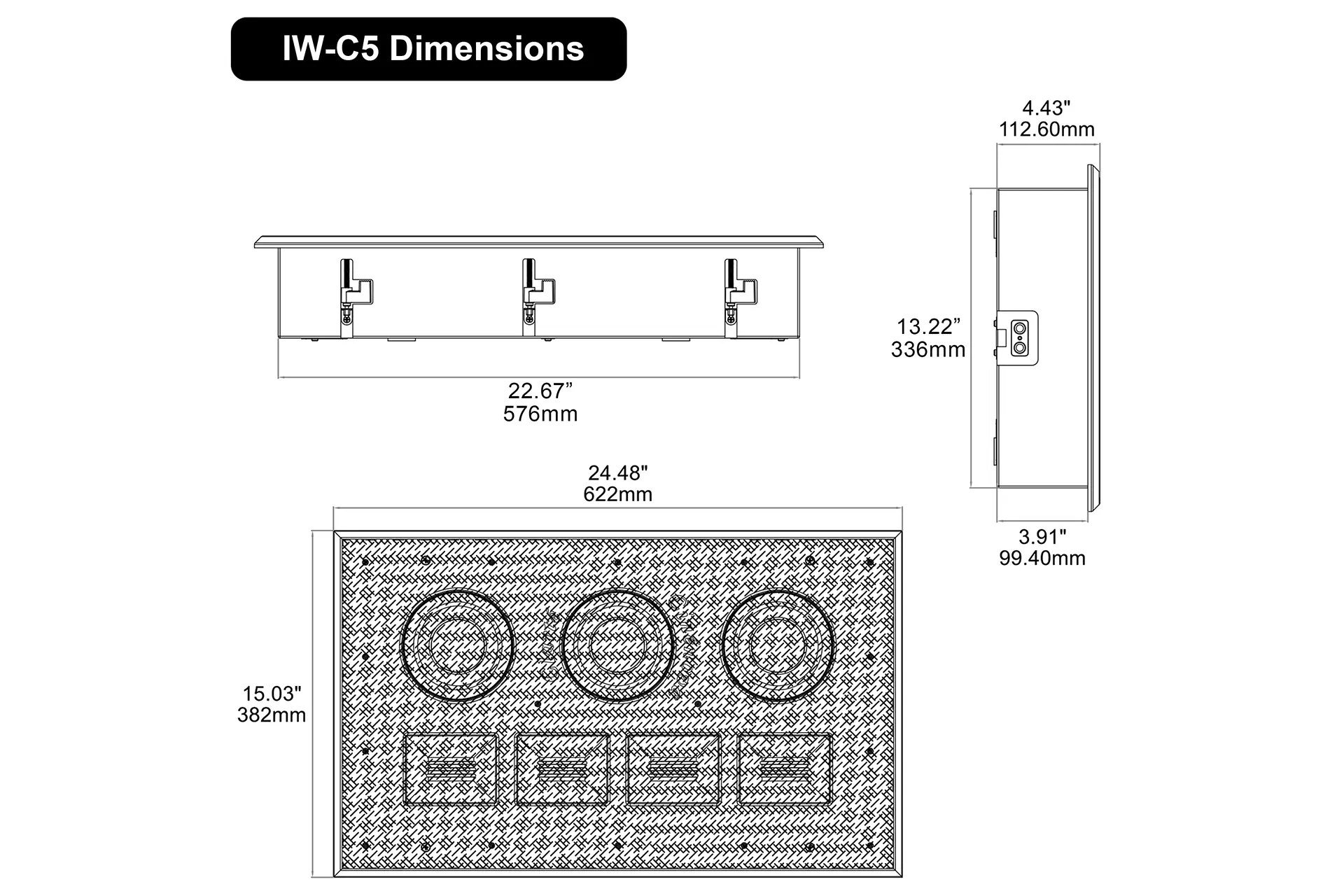 IW-C5 In-Wall LCR Speaker - Image 5