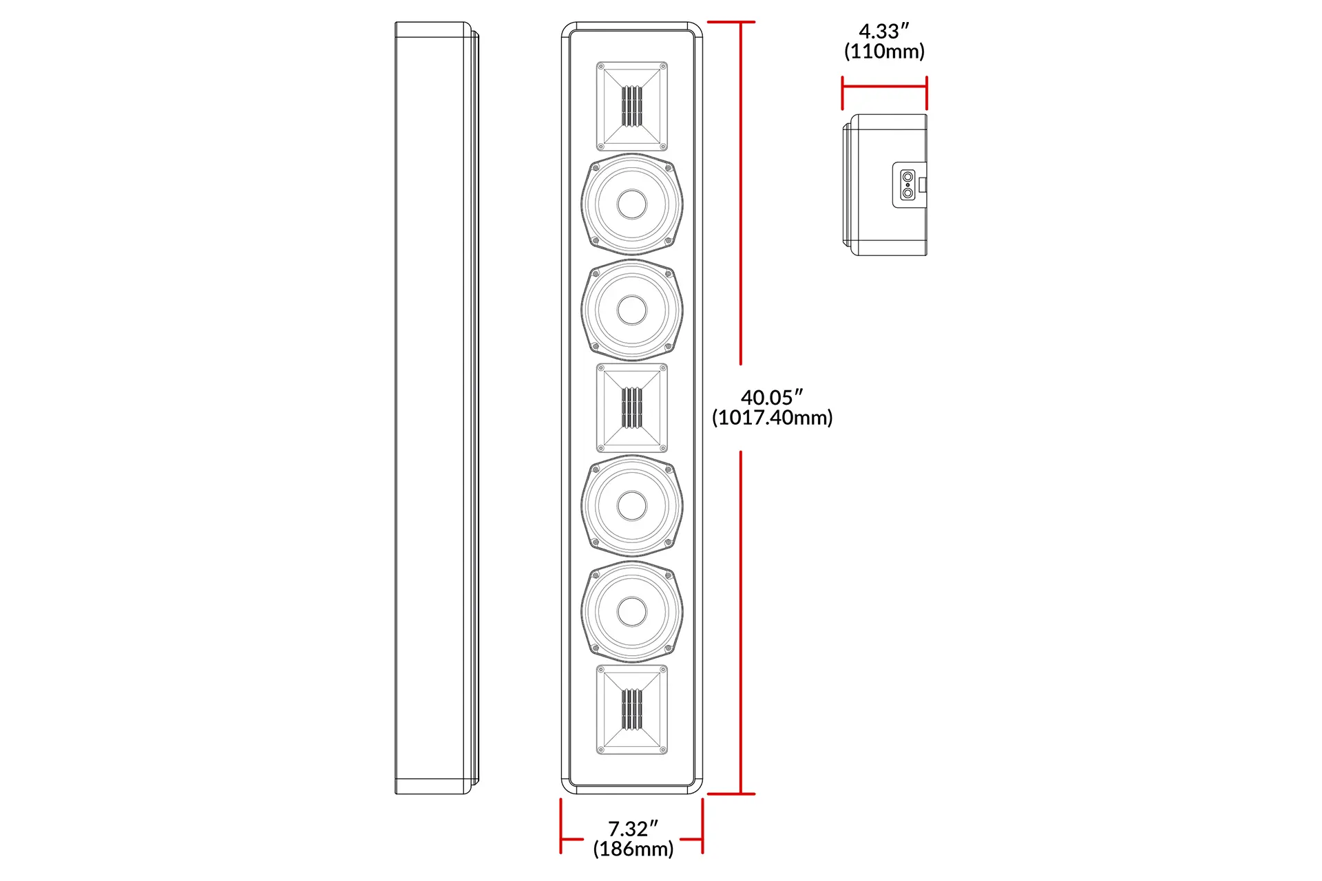 OW-4503-LCR On-Wall LCR Speaker - Image 5